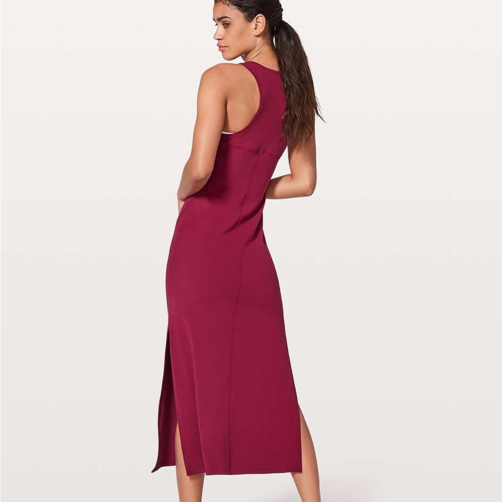 lululemon athletica Maroon Racerback Midi Dress